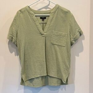 Jcrew light light green gauze shirt